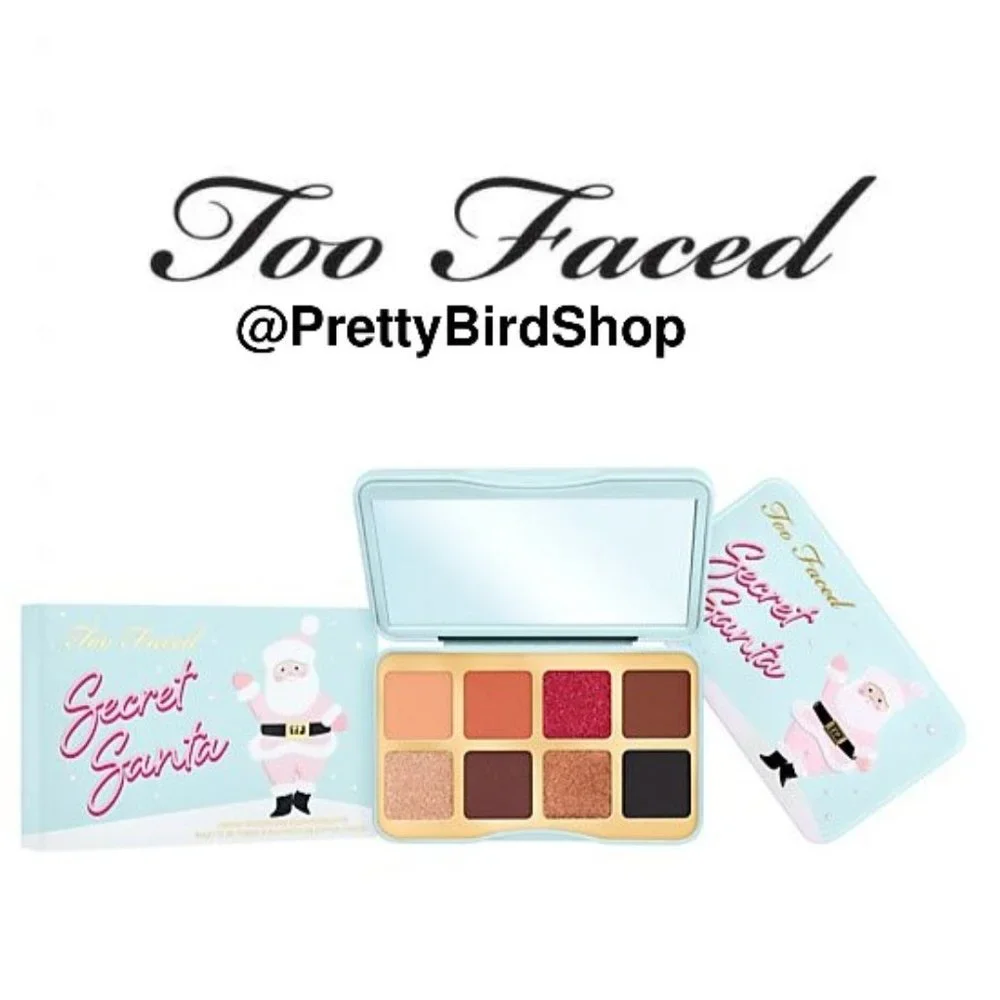 Too Faced palette 8 eye shadows Secret Santa NIB neutral Limited Edition gift